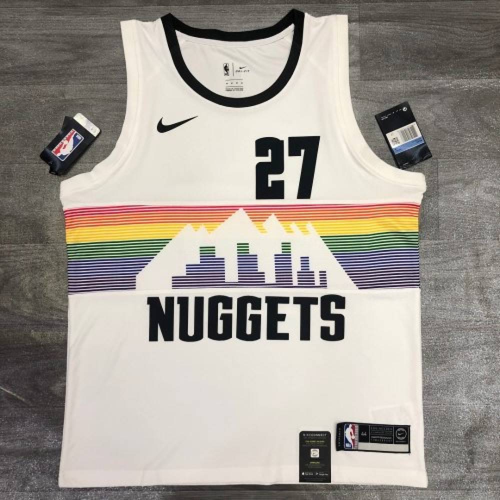 Men's Denver Nuggets Jamal Murray #27 White Swingman Player Jersey – City Edition-Pro Kit Vault | Brand New 26/27 Sports Jerseys
